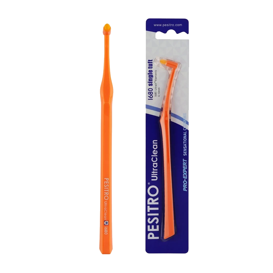PESITRO 1680 Single Tuft toothbrush and product packaging